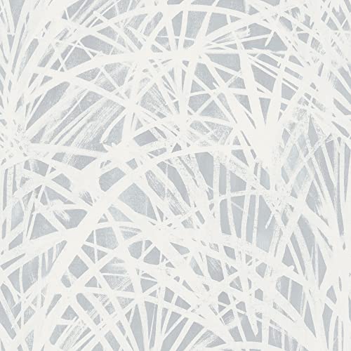 Tempaper Blue Grassroots Removable Peel and Stick Wallpaper, 20.5 in X 16.5 ft, Made in the USA