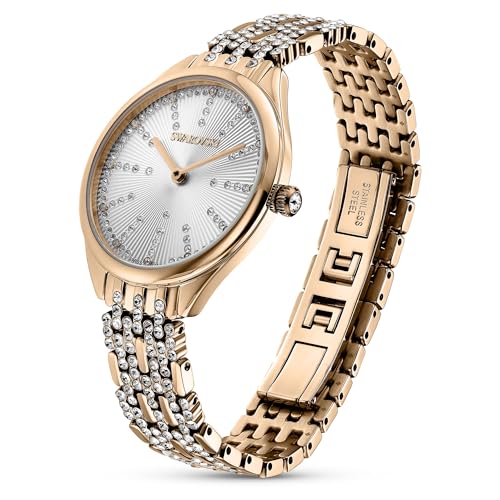 Swarovski Stainless Steel Analog Rose Gold Tone Dial Womens Watch-5610487, Dial_Green, Band_Silver (B09L878LZB) Amazon Price History, Amazon Price Tracker