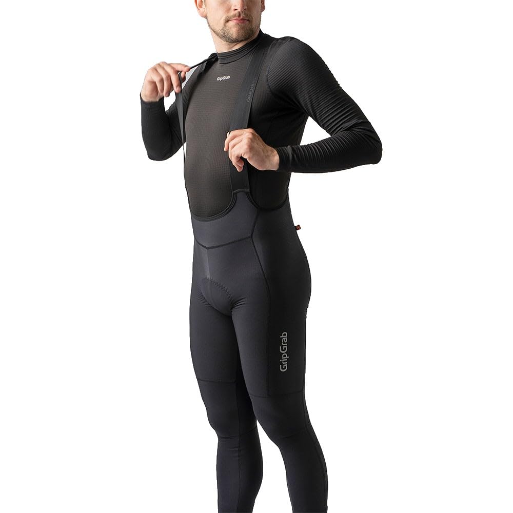 GripGrab PACR Thermo Bib Tights męskie zimowe spodnie zimowe MTB Gravel Bike spodnie rowerowe długie z wyściółką spodnie rowerowe