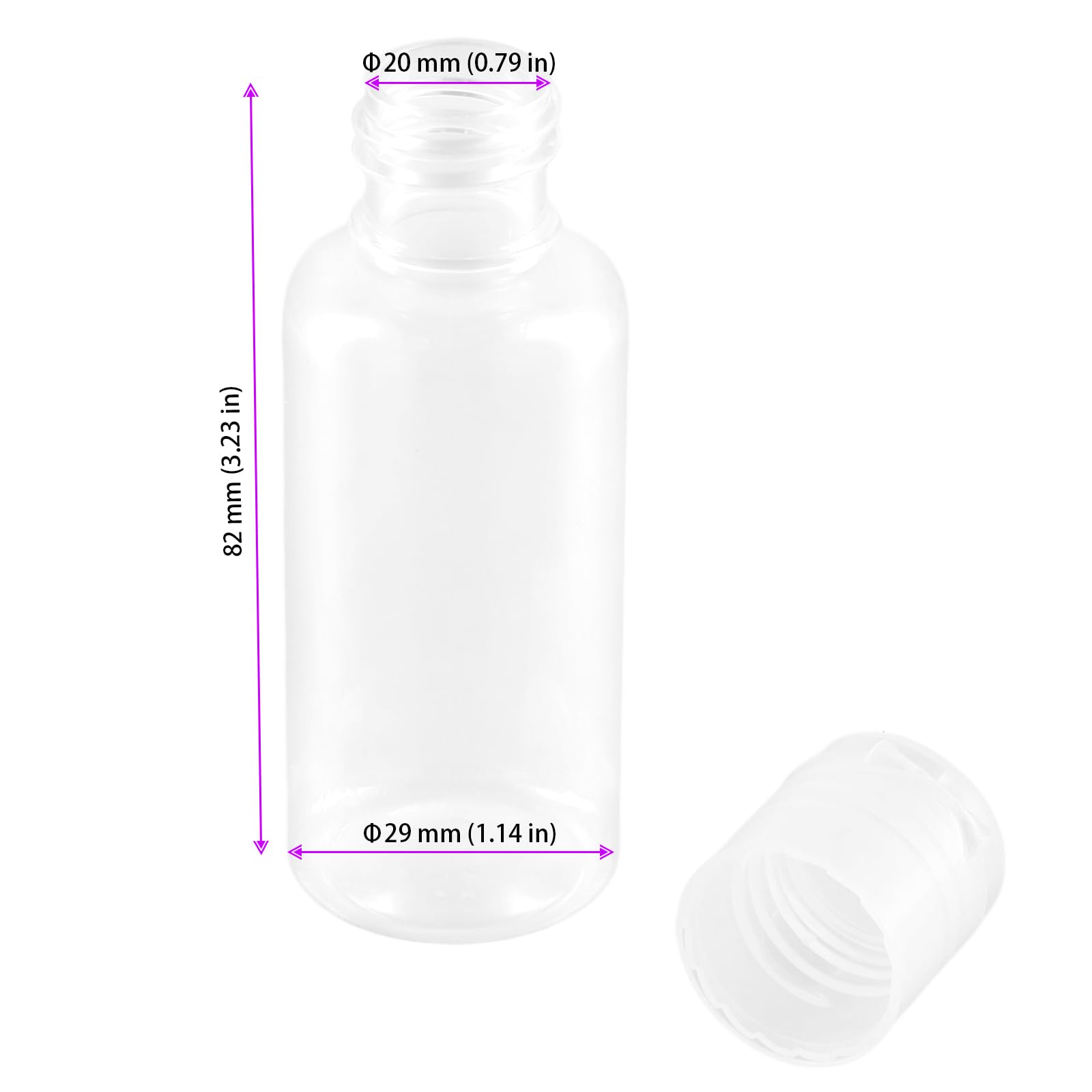 MOUYAT 110PCS 30ml Travel Bottle, 30ml Plastic Bottles with Lids, Refillable Clear Flip Cap Bottles for Trip Lotion, Toiletries - Image 2