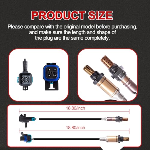 Sensor de Oxígeno Compatible con Chevy Silverado 1500, 4PCS miniatura 3