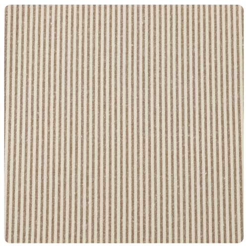 AMateschitz Tela de algodón con rayas, tela tejida a rayas, tela de rayas para meter, tela para ropa, tela para manualidades, tela para ropa de vestir, tela para almohadas, cortinas, color marrón