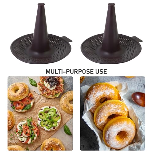 HUIKANGSHENG 3 Piece Donut Mold for Baking,Silicone Donut mold,Non-Stick Silicone Donut Pans for Bagels and Doughnuts