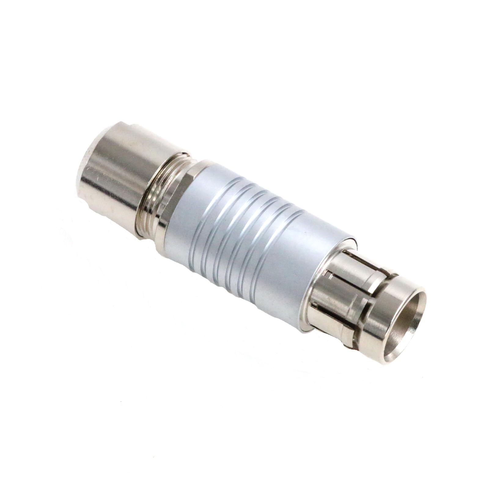 ZBLZGP Fischer S104 3 Pin Male Plug Circular Connector Mount Cable Solder Type Natural Chrome Plated Brass Without Bend Relief - Image 2