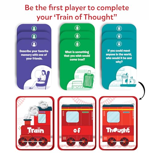 Image of Skillmatics Card Game - Train of Thought, Interactive Fun for Family Game Night, Educational Toy, Travel Game for Kids, Teens, and Adults, Gift for Ages 6, 7, 8, 9, and Up