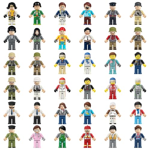36PCS Minifigures, Mini Figure Toy, Action Figure Stuffer, Minifigures Building Bricks Mini People, Boys Girls Gift for Christmas Stockings, Birthday Cake Decorations, Easter Eggs, Party Favors