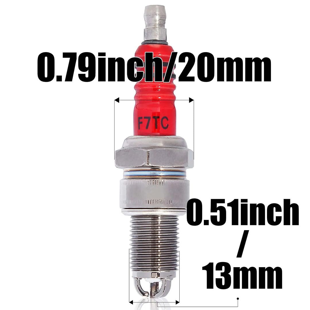Candele di accensione per generatore/Tosaerba/Trattore/motozappa/Motosega/Pompa dell'Acqua/Go-Kart/Macchina la Lavorazione del Terreno, 5 Candele F7TC