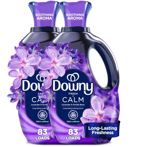 Downy Infusions CALM Liquid Fabric Softener, Soothing Lavender And Vanilla Bean, 56 Fl Oz, Fabric Conditioner For Softness And Scent, Pack of 2 - image 1