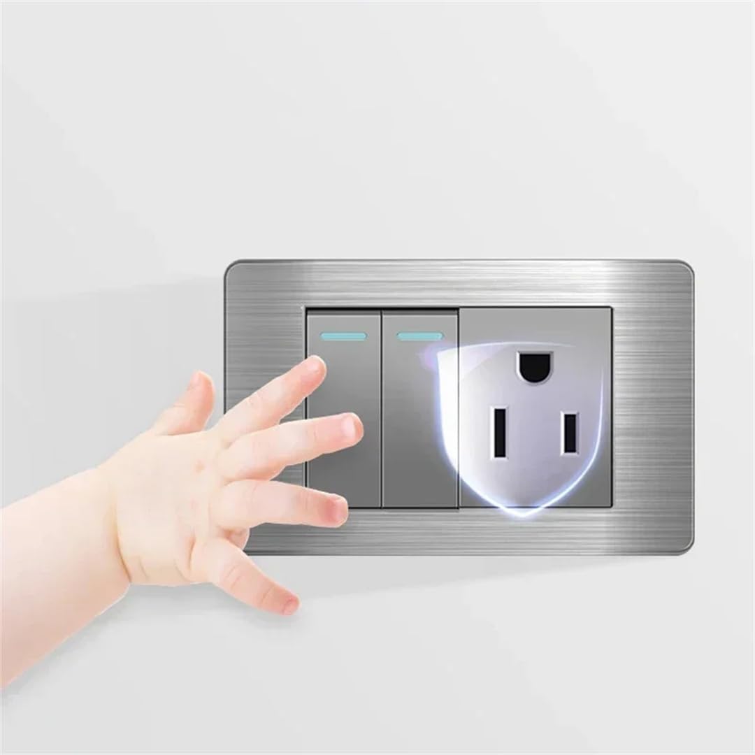 Prise Universelle Standard De Prise De Courant De Mur Avec La Prise 2Way D'acier Inoxydable D'usb 2USB 2 US