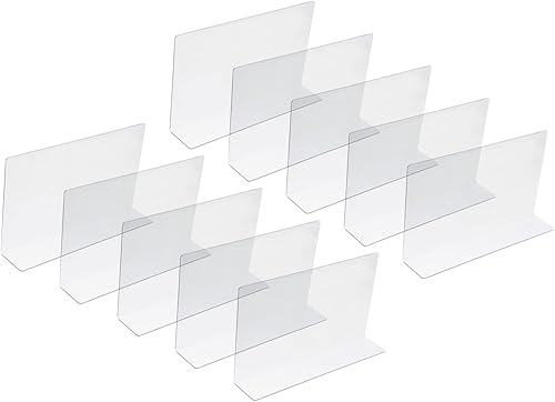 Cabilock Divisor lateral plástico de las mercancías de la tienda del separador para los estantes 10pcs estante del supermercado
