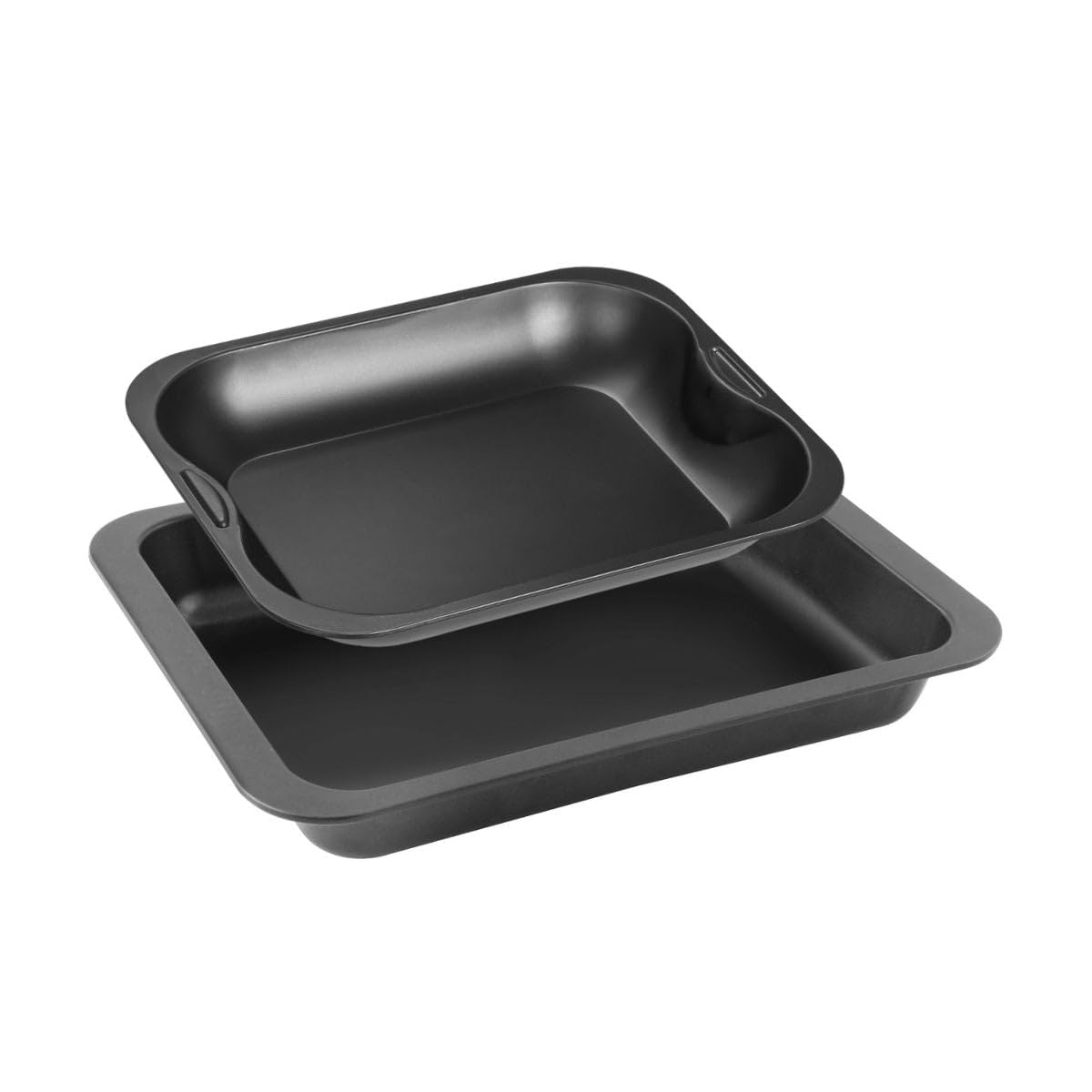 Zenker 9914850 Set of 2 Rectangular Oven Dish, Oven Dish, Baking Dish, Baking Dish, Baking Dish, Baking Dish, Lasagne Dish, Steel, 37 x 27 x 5 cm