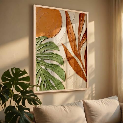 Image of kotart Aesthetic Botanical Art Home Decoration Painting | Boho Paintings With Frame For Living Room Bed Room Hotel Wall Decor Digital Reprint (19x25 inch)