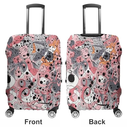 Travel Luggage Cover Elastic Suitcase Cover Complex Lines And Patterns Luggage Cover Anti-Scratch Suitcase Protector Washable Dustproof Baggage Cover Fits 18-32 Inch Luggages M3