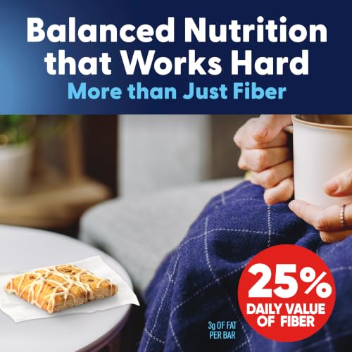 Image of Fiber One 70 Calorie Cinnamon Coffee Cake Soft-Baked Bars, 6 Bars, 5.34 oz | 21% Daily Value of Fiber per Bar, 70 Calories & 2g Sugar, 5g Net Carbs, Office Snack or Lunchbox Add-On
