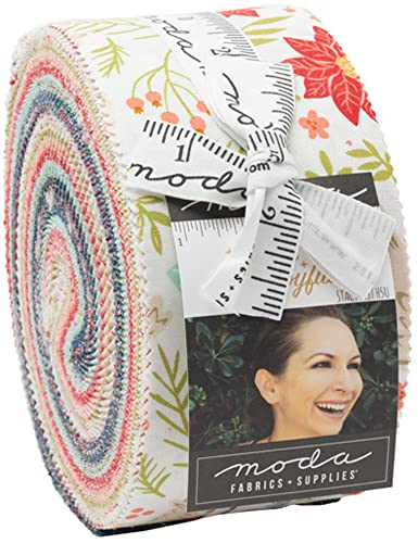 Stacy Iest HSU Joyful Joyful Jelly Roll 40 2.5-inch Strips Moda Fabrics 20800JR, Assorted