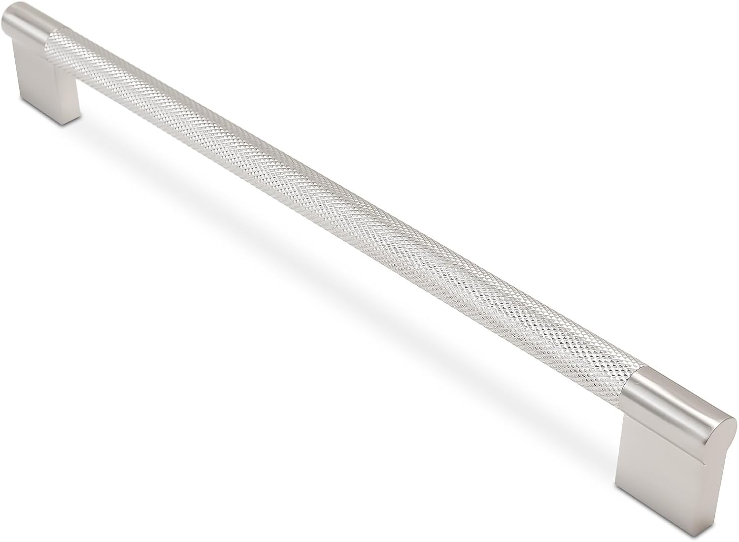 COTYKILEY 10 Pack 10 Inch(254mm) Brushed Satin Nickel Cabinet Handles Sliver Knurled Kitchen Cabinet Pulls Cabinet Door Handles Kitchen Cabinet Hardware Cupboard Drawer Pulls Dresser Handles