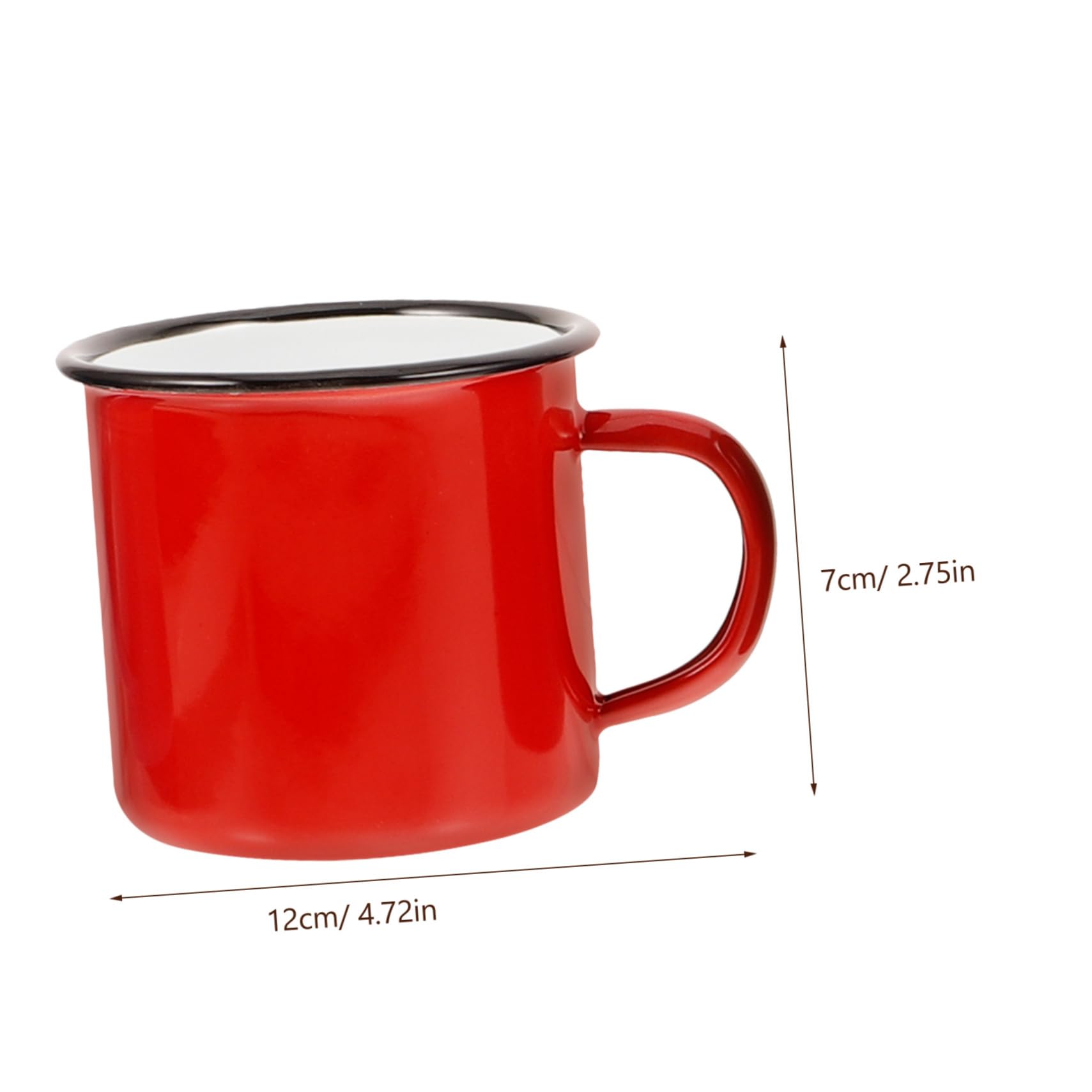 BESPORTBLE Juego de 4 Tazas Esmaltadas de 350ml para Café y Té