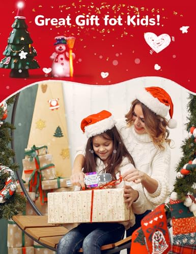 Image of Amazmic Kids Karaoke Microphone Machine Toy Bluetooth Microphone Portable Wireless Karaoke Machine Handheld with LED Lights, Gift for Children Adults Birthday Party, Home KTV(Silver)