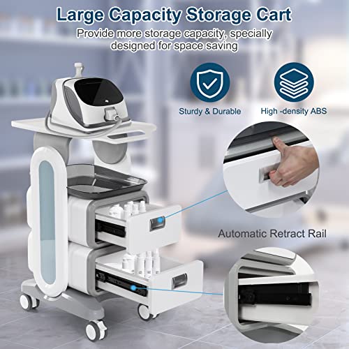 Ecomvast TC10005 Mobile Medical Trolley Cart 130 Lbs Load Portable Professional Cart thumb #3