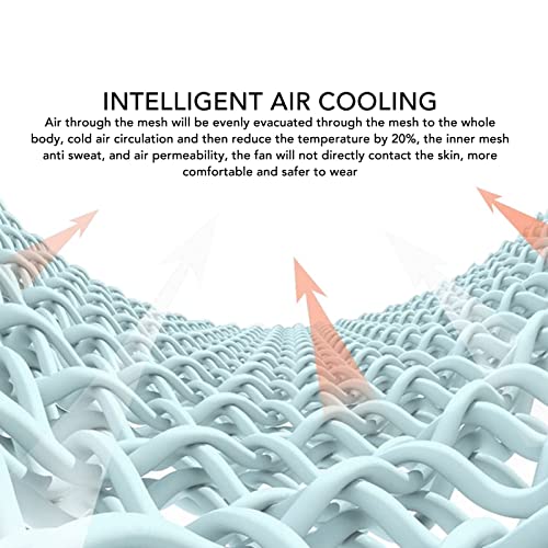LiebeWH Body Cooling Vest Polyester Cooling Jacket 3 Speed Mode Air Conditioned Clothes with 2 Fans for Hot Weather Work4