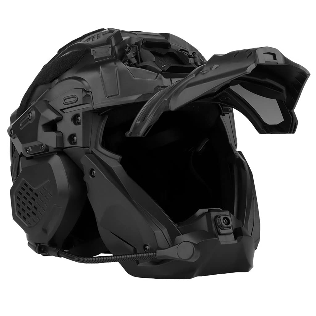 black multicam motorcycle helmet Amazon.com : CZMYCBG Multicam Airsoft Paintball Tactical Helmet with Full  Face Protective Mask Built-in HD Headset and Anti-Fog Fan Adjustable  Outdoor Military Gear,Black : Sports & Outdoors