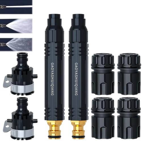 Upgraded 2026 Home High-Pressure Car Wash Water Gun with Booster Nozzle and Hose A Must-Have for Watering Plants Multi Function Lawn & Garden Watering Sprayer for Plant Watering Lawn Car (2Pcs)