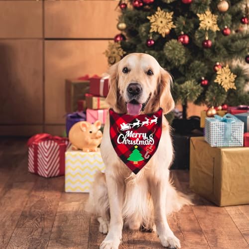 Hundehalstuch Weihnachten, 2 Stück Halstuch Hund, Hundekostüm Weihnachten, Hunde Weihnachtskostüm Zubehör, Weihnachten Haustier Bandanas, Bandana für Hund, Weihnachten Hundehalstuch für Hunde(B)