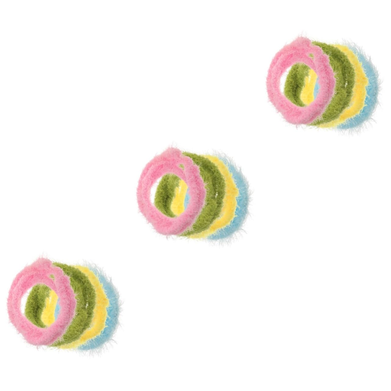STOBOK 3 Set Di Forniture Per Artigianato Detergenti Steli Di Ciniglia Bacchette Intrecciate Soffici Creatività Immaginazione 4 Pezzi * 3