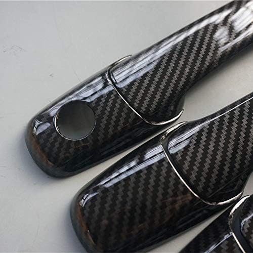Miniatura 2 de Manija de puerta con impresión de fibra de carbono para Ford Edge Fusion Mustang Lincoln MKZ MKX Mazda 2 3 5 6 RX-8 CX-7 CX-9 (impresión de fibra de