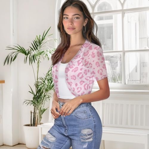 Image of Womens Short Sleeve Bolero Shrug Open Front Knit Cropped Cardigan Shoulder Cover for Dress Cute Casual Knit Cover Up