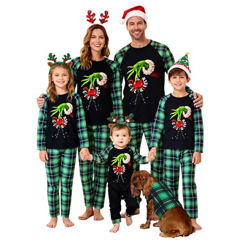 Manooby Christmas Pajamas for Family,Christmas Pajamas Matching Sets,Xmas Pjs for Men (M,PJs- 03)