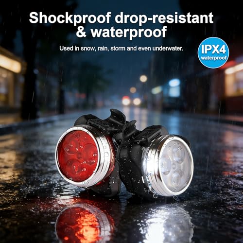 LED Licht 2er Set USB Aufladbar Wiederaufladbares,Kompakt und Wasserdicht,Helles Licht,LED Lampe Set für Rucksack