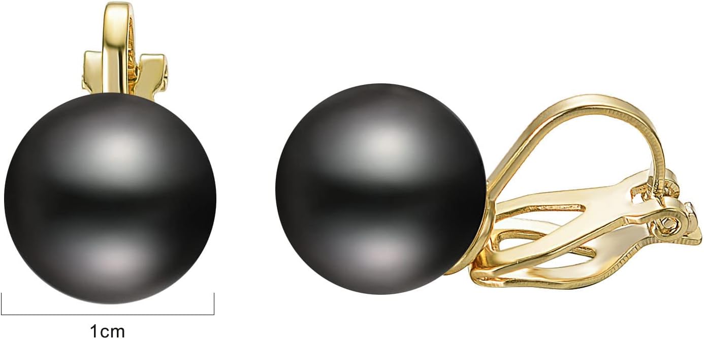 Yoursfs 10mm Tiny Pearl Clip On Earrings for Women 18K Gold Plated Faux Pearls Bridal Earring Fashion Wedding Jewelry - Image 2