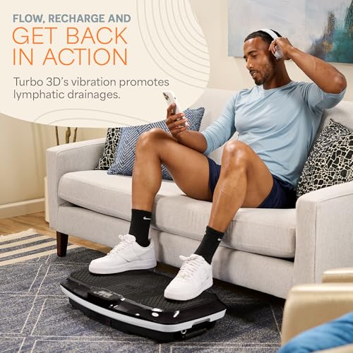 Image of Lifepro Vibration Plate Exercise Machine for Lymphatic Drainage - Whole Body Vibration Platform with Resistance Bands for Home Workout - Low-Impact Vibrating Plate for Body Toning