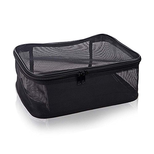 SHANY 3 peças de cosméticos de tamanho variado, transparente, bolsa de maquiagem/organizador, malha
