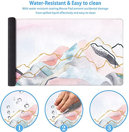 iCasso-Desk-Mat-Extended-Gaming-Mouse-Pad-Large-Non-Slip-Rubber-Base-Mousepad-with-Stitched-Edges-Waterproof-Keyboard-Mouse-Mat-Desk-Pad-for-Work-Game-Office-Home-Landscape-Extended