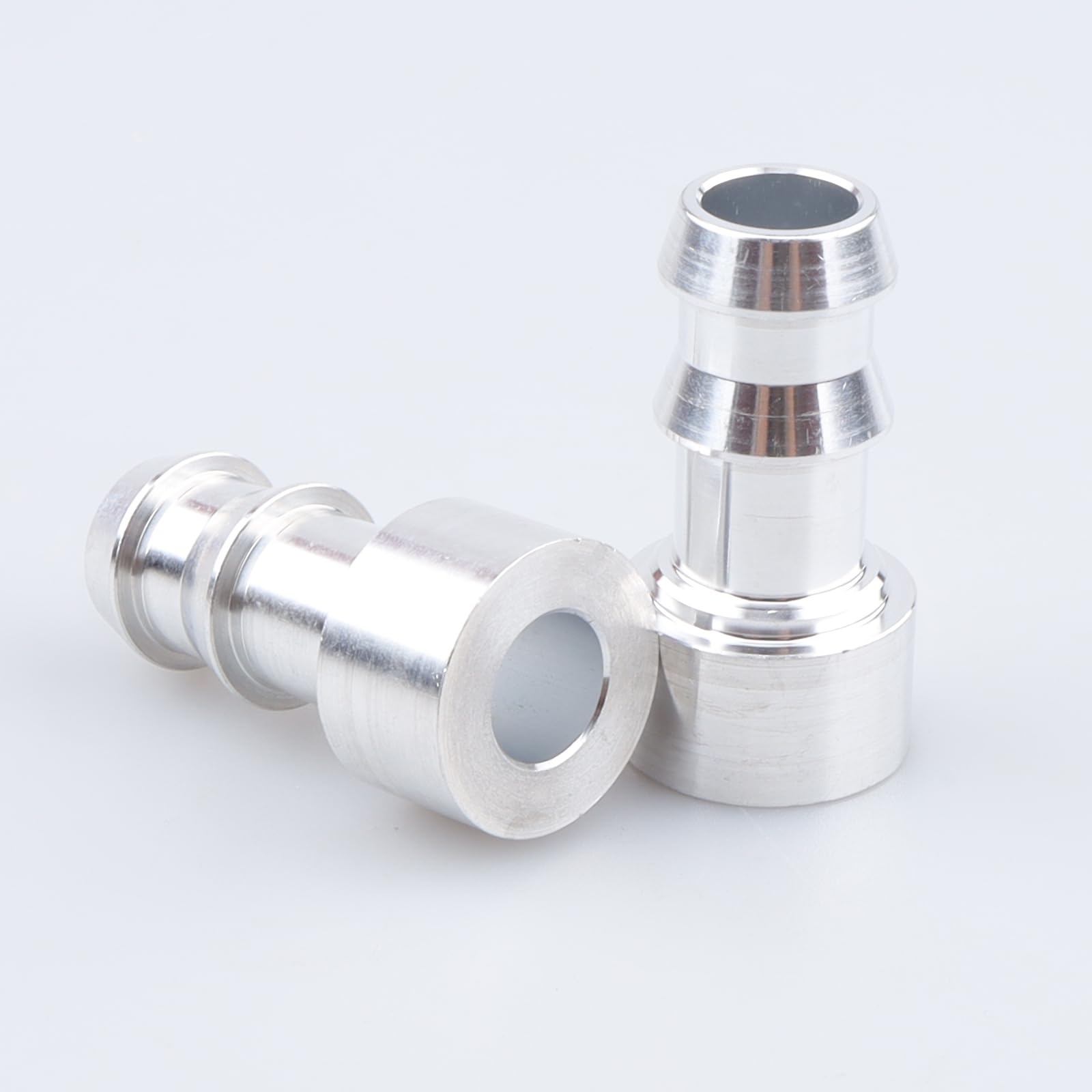 AC PERFORMANCE 1/2" Weld On Hose Barb Tail Nipple Weldable Fitting Adapter Natural Aluminium, Pack of 2