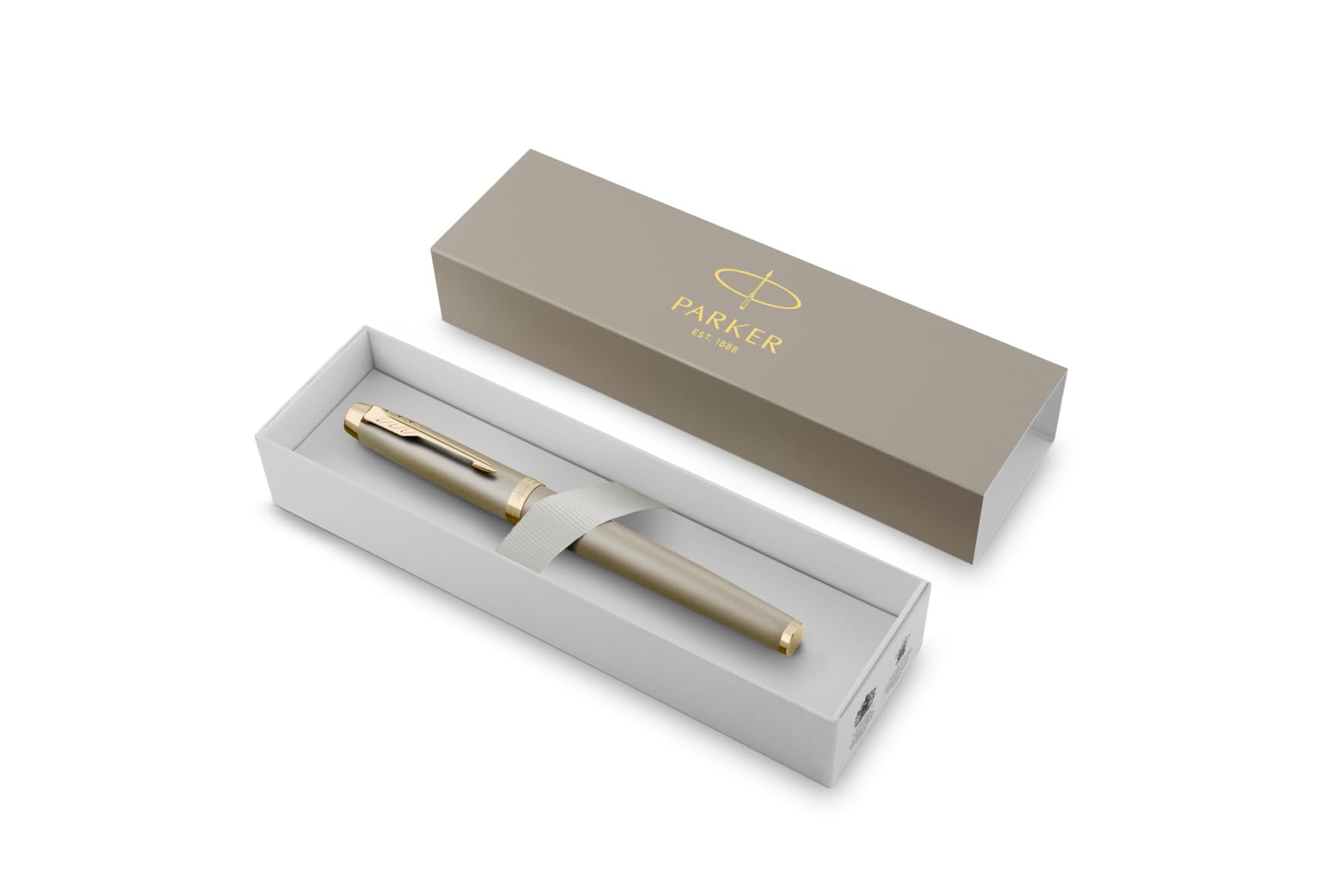 PARKER IM The Finishing Touch Collection - Pluma estilográfica con grabado personalizado, ideal como regalo de cumpleaños, boda o negocios (piedra arena)