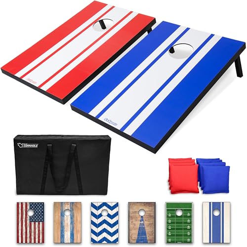 GoSports 3 x 2 ft Classic Design Cornhole Game Set - Includes Two 3 x...