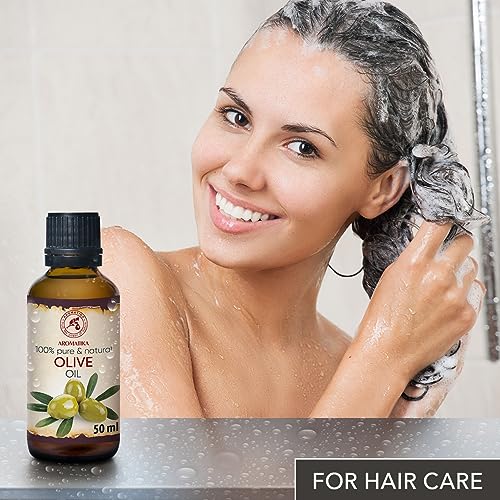 Olivenöl 50ml - Spanien - Kaltgepresst - Natürlich - Intensive Pflege für Gesicht - Haare - Haut - Gut mit Ätherischem Öl - für Massage - Beauty - Kosmetik - Gesichtspflege - Körperpflege