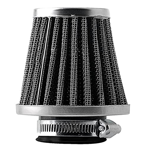 Filtre d'admission d'air universel pour moto, filtre à air sport – Filtre à air universel double couche en acier pour moto, scooter, VTT, cyclomoteur, noir, 1 pièce (38/39/40 mm) - Image 3