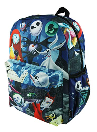 Nightmare Before Christmas Deluxe Oversize Print Large 16" Backpack with Laptop Compartment - A196073