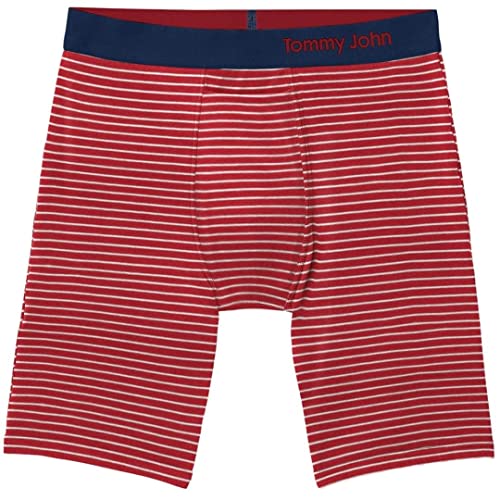 Tommy John Men’s Underwear, Supima Cool Cotton Boxer Briefs with Contour Pouch and Longer 8