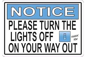 Turn Off Light Funny Strict Vinyl Sticker, Great for Workplaces and Homes