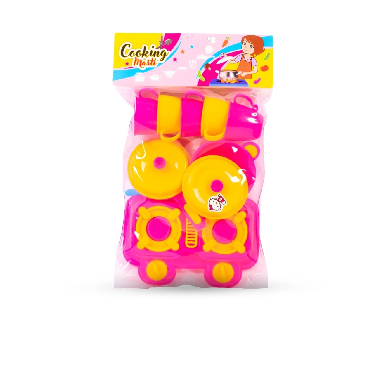 Quadrants Happy Little Chef Cooking Masti Indian Kitchen Set | Fast Food Play Set | Miniture Pretend Play Set | Household Home Appliances Kitchen Ware Children Girls (Cooking Musti Pink) (B0B6ZTR6BY) Amazon Price History, Amazon Price Tracker