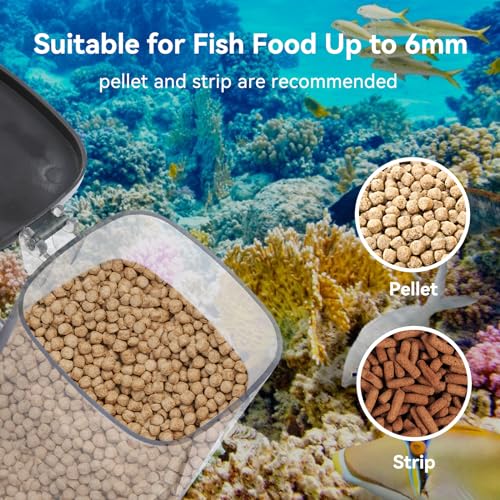 Koitmy Automatic Fish Feeder For Large Aquarium Automatic Dispenser Spiral-Push Type Large Volume For Vacation thumb #1
