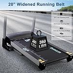 15% Auto Incline Treadmill with Bluetooth Speaker, 20" Wide 3.5HP Folding Electric Treadmill with LCD Display Easy Assembly Running Walking Exercise Machine for Home Use, 350 LBS Capacity - Image 2