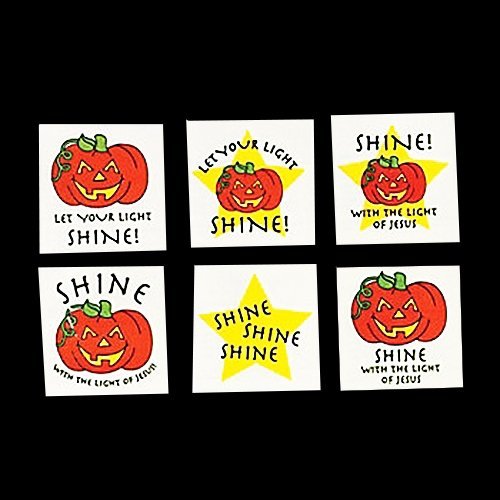 Religious Pumpkin Tattoos - 72 per Pack