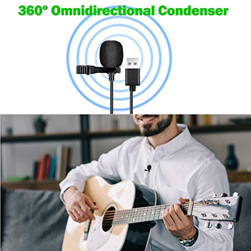 RBNANA USB Lavalier Mikrofon für Computer, Omnidirectional Kondensator Mic, Ansteckmikrofon für Android, IPhone, PC… – Bild 5