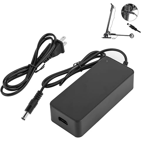EVAPLUS 42V 2A DC Charger Power Supply Adapter(One Prong connector of Pack Diameter 5.5mm, 2.1mm) for 36V Lithium-ion Battery Cover